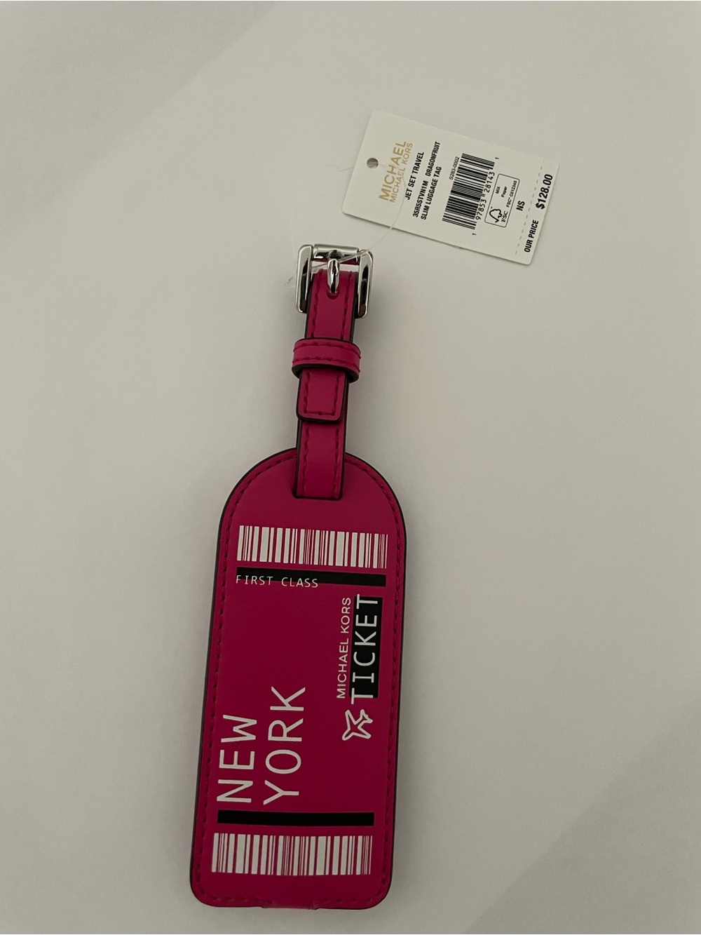 Michael Kors JET SET TRAVEL SLIM LUGGAGE TAG PINK